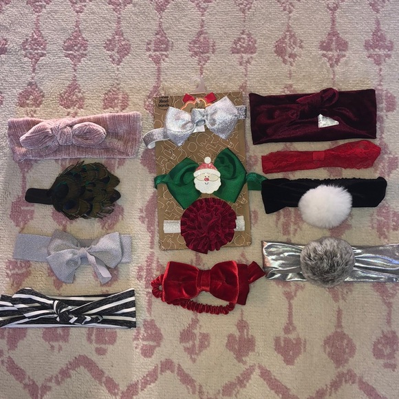First Impressions Other - Lot of baby girl winter headbands